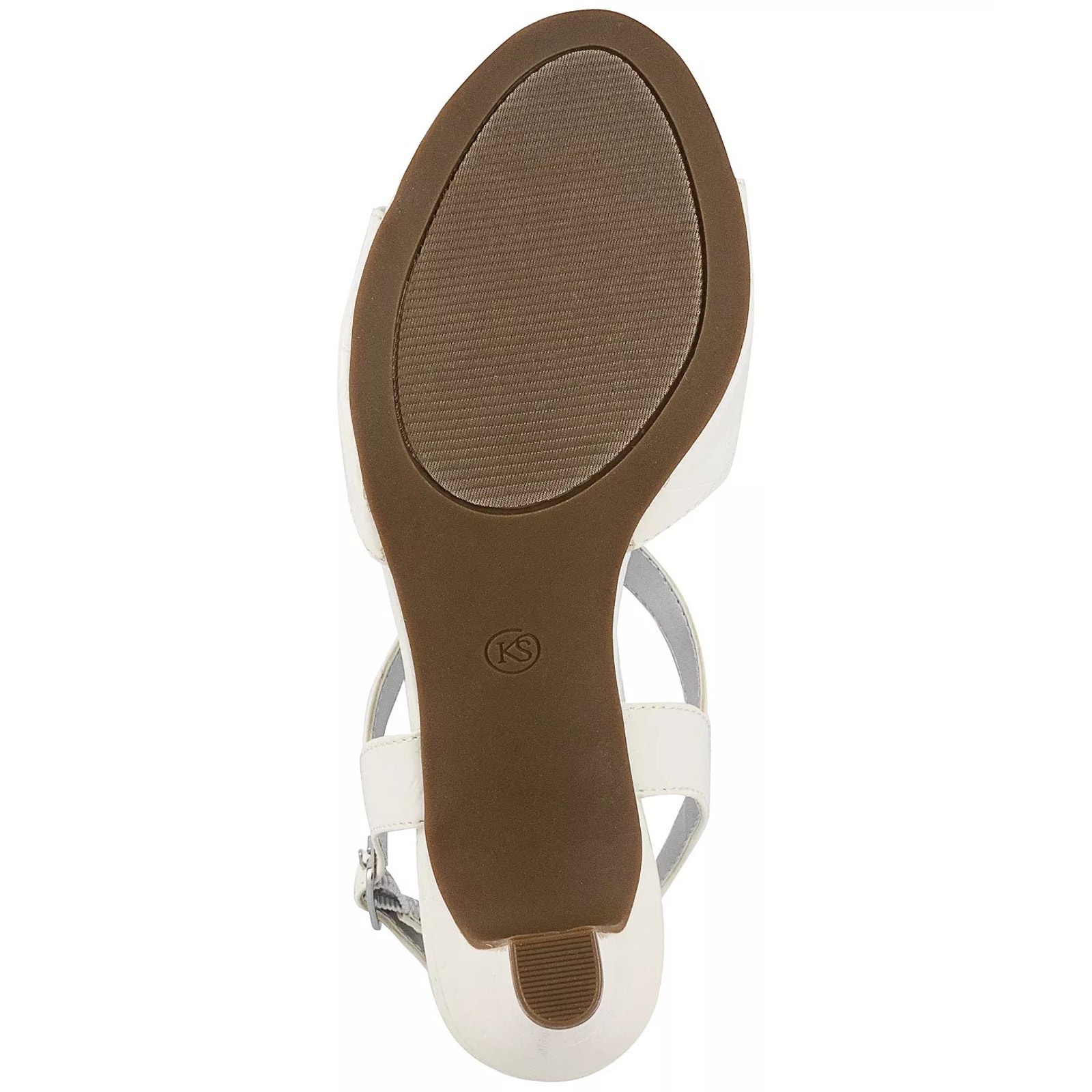 Karen Scott Women White Vegan Leather Danee Classic T-Strap Dress Sandals Size 8 — image 6 of 8